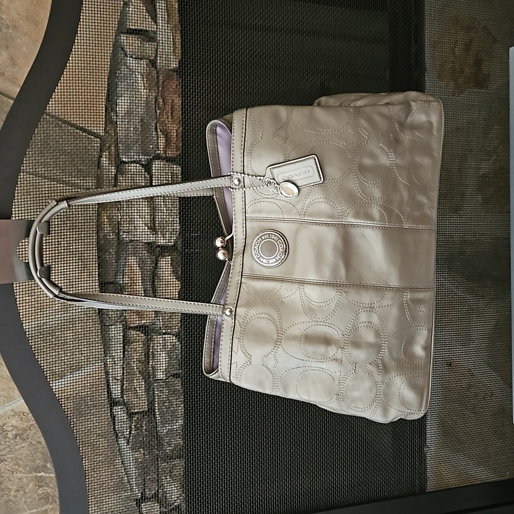 Coach Monogram Patent leather Tote Bag